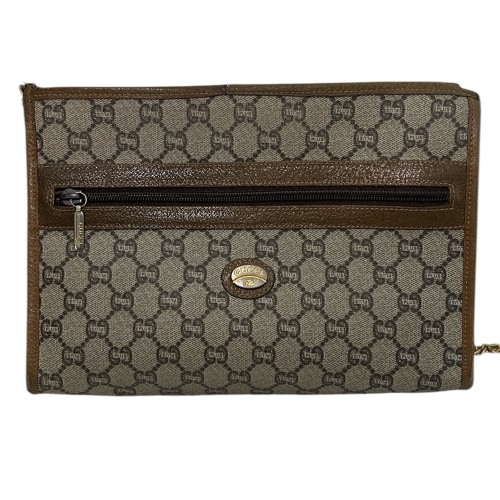 Authentic Rare Gucci Plus GG Monogram Clutch
